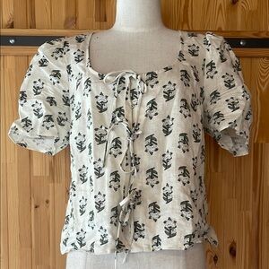 NWT RHODE TARA TOP IN MARIGOLD FLORAL PRINT SIZE M
